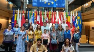 La delegazione dei giovani dell’EDF e del progetto “Ascend Citi”, che ha partecipato all’Evento Europeo dei Giovani a Strasburgo.
