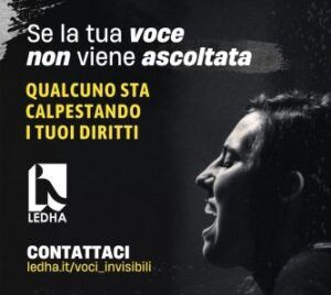 È un’immagine in bianco e nero quella scelta per promuovere “Voci invisibili”, la campagna di sensibilizzazione radiofonica sulla condizione di discriminazione multipla e la violenza sulle donne con disabilità promossa dalla LEDHA (Lega per i Diritti delle Persone con Disabilità).