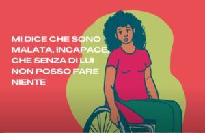 “Adesso parlo io” lanciata dal Centro Antiviolenza di Merano per celebrare i suoi 30 anni di attività. Sul manifesto vi è anche la scritta: «Mi dice che sono malata, incapace, che senza di lui non posso fare niente».