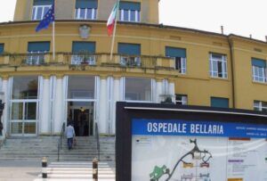 L’ingresso dell’Ospedale Bellaria di Bologna.