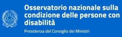 Il banner dell’Osservatorio Nazionale sulla Condizione delle Persone con Disabilità presente nel sito della Presidenza del Consiglio dei Ministri.