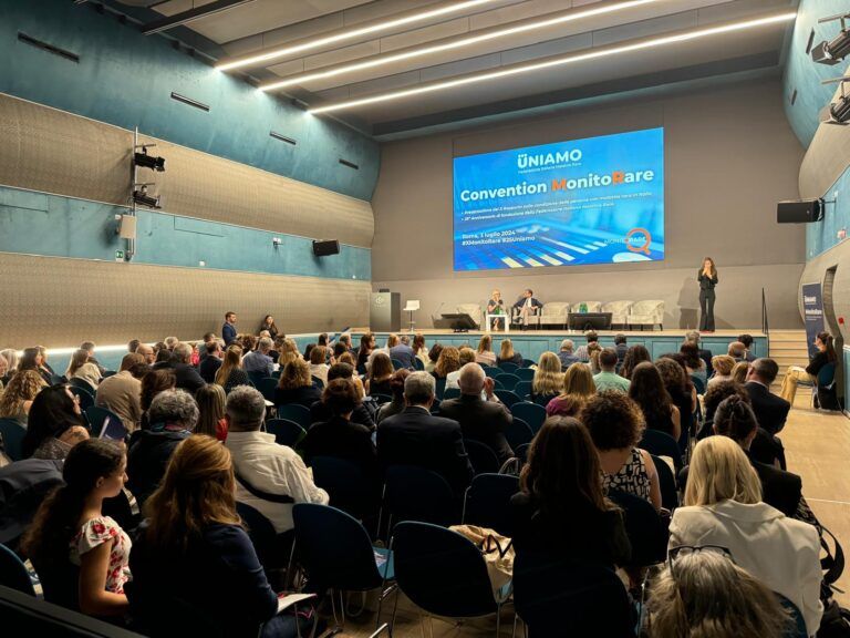 Un momento della presentazione del “Decimo Rapporto MonitoRare”, avvenuta a Roma il 3 luglio 2024.